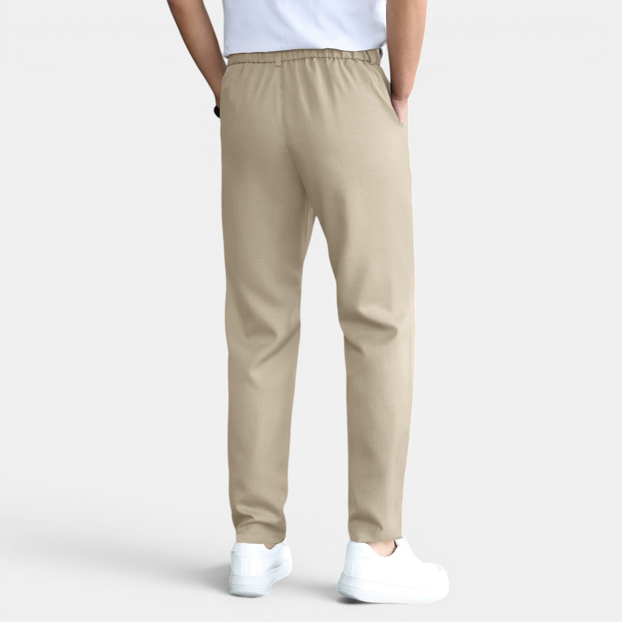 Men’s Double Pleated Casual Trousers Regular Fit