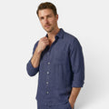 Men’s Linen Shirt and Pants Set Long Sleeve