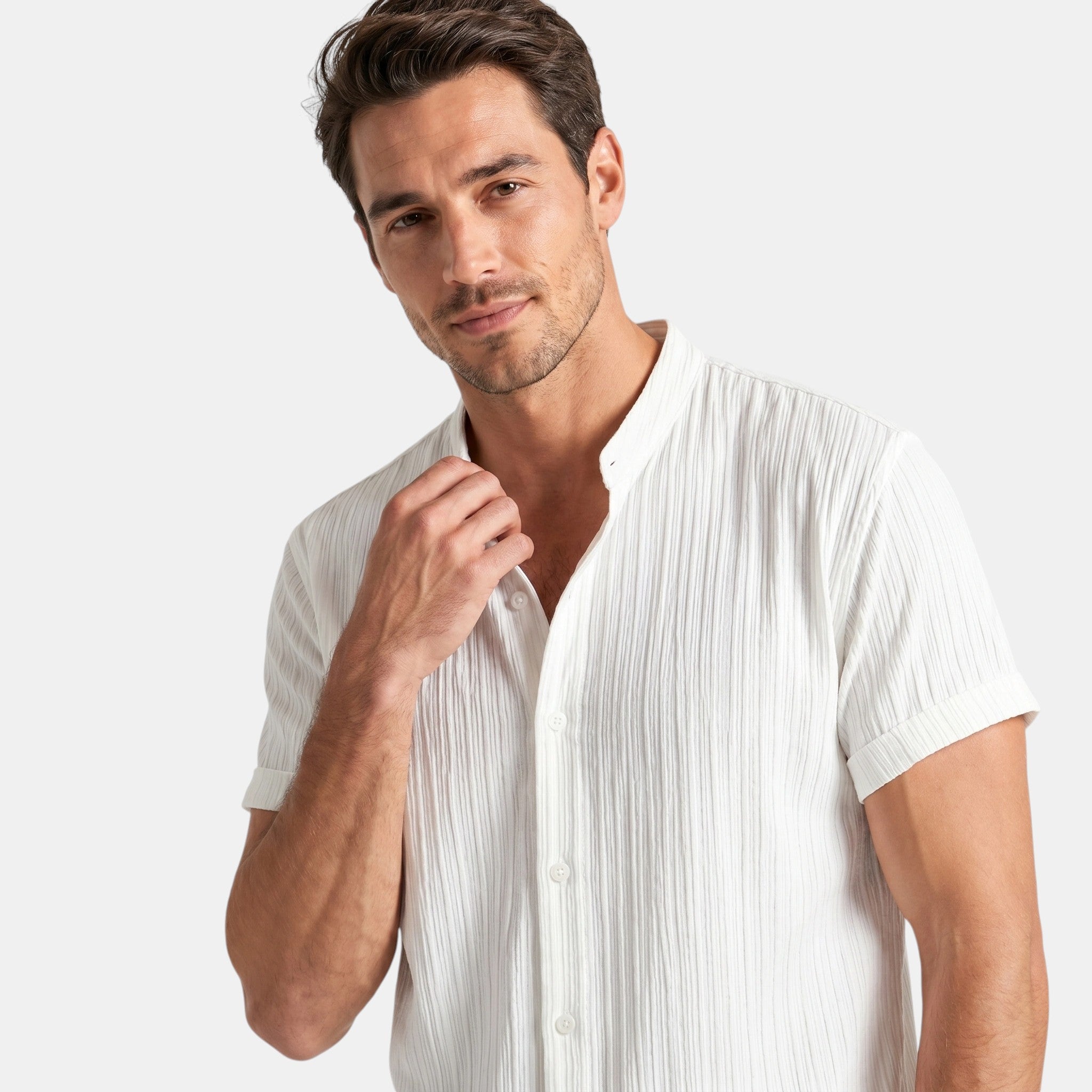 Men’s Striped Shirt and Pants Set Casual 2 Pieces