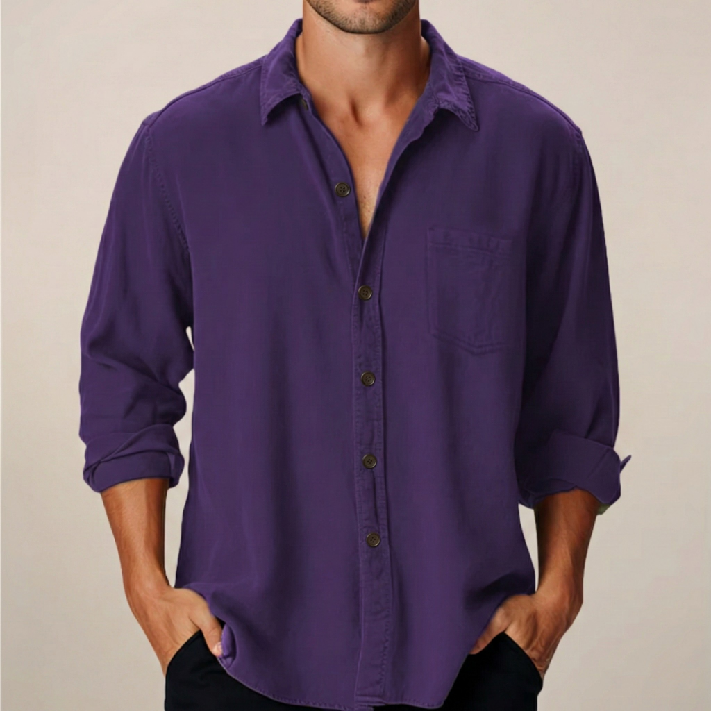 Men's Relaxed Fit Button-Up Shirt | Casual