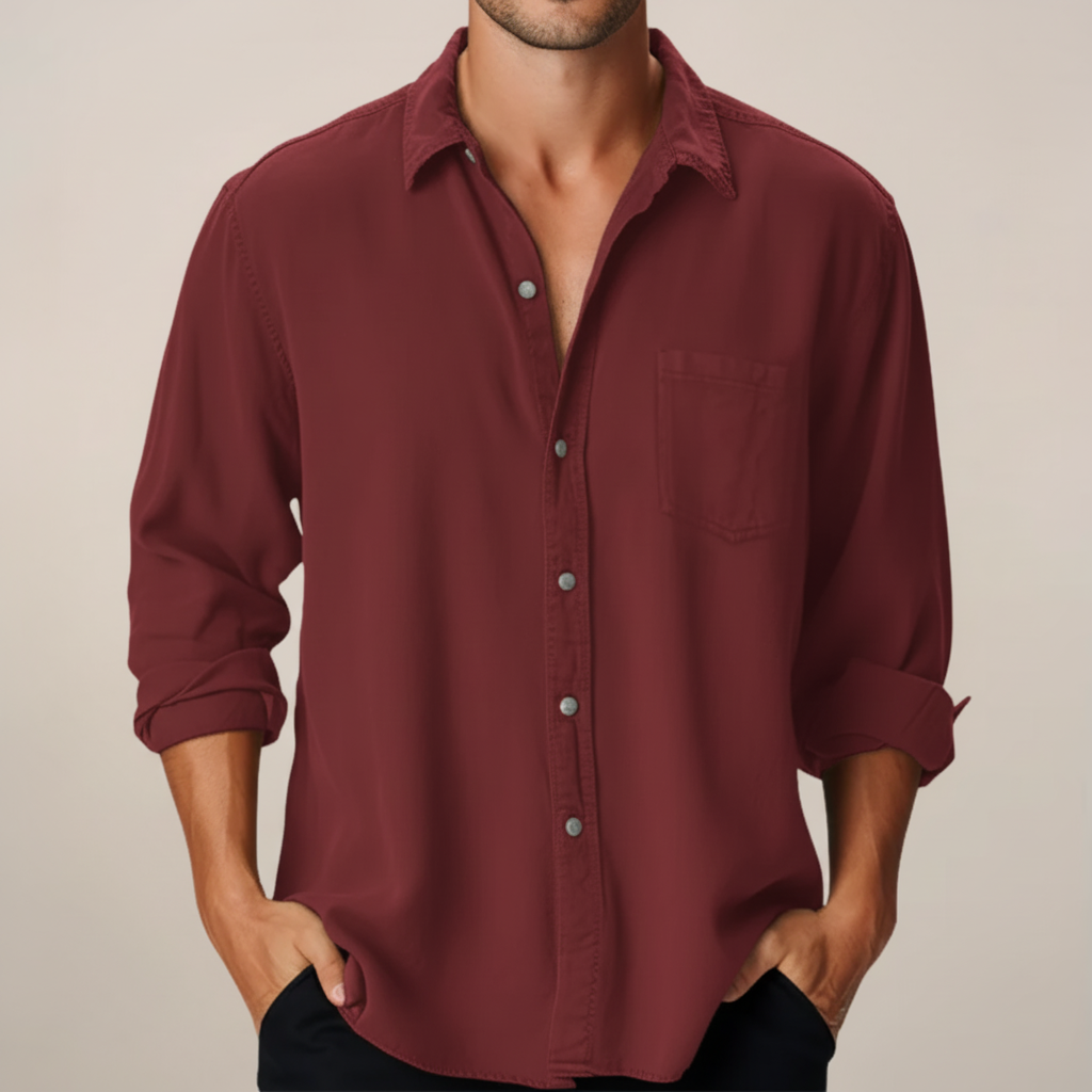 Men's Relaxed Fit Button-Up Shirt | Casual