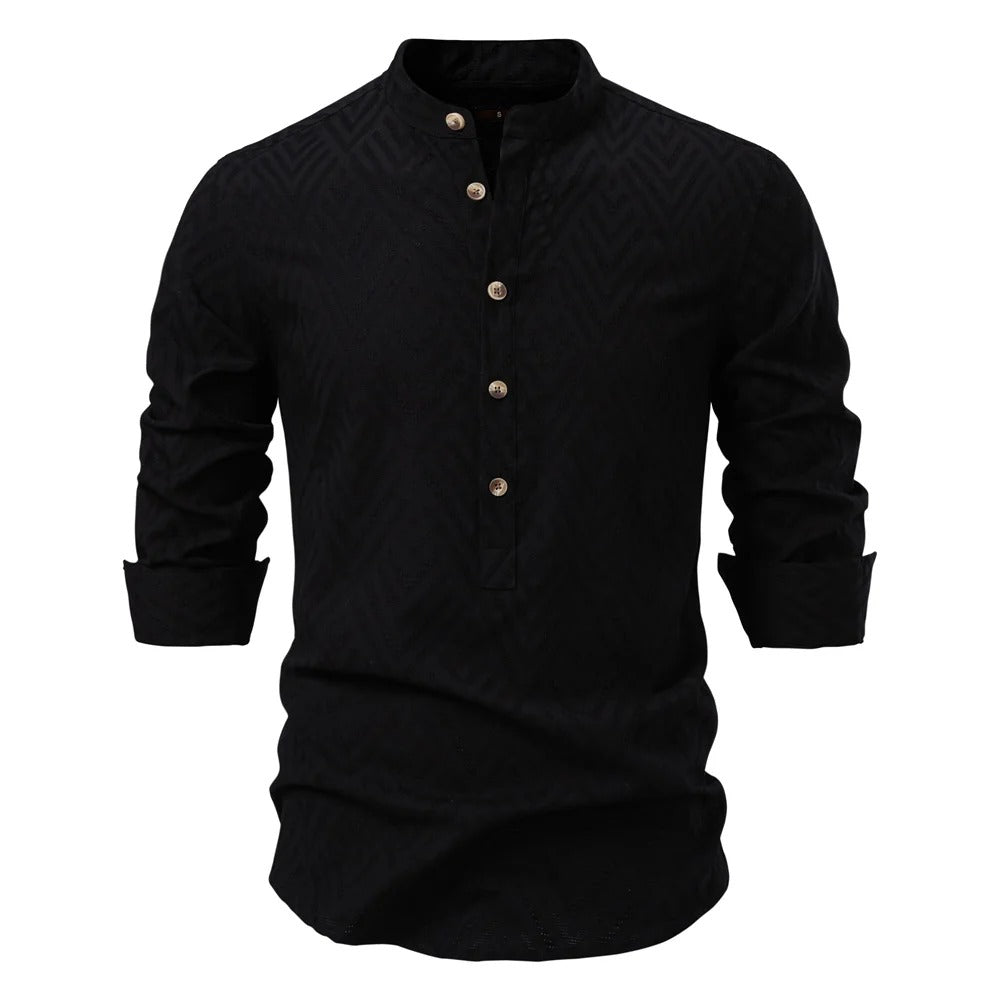 Men's Trendy Stand-Up Collar Shirt | Stylish