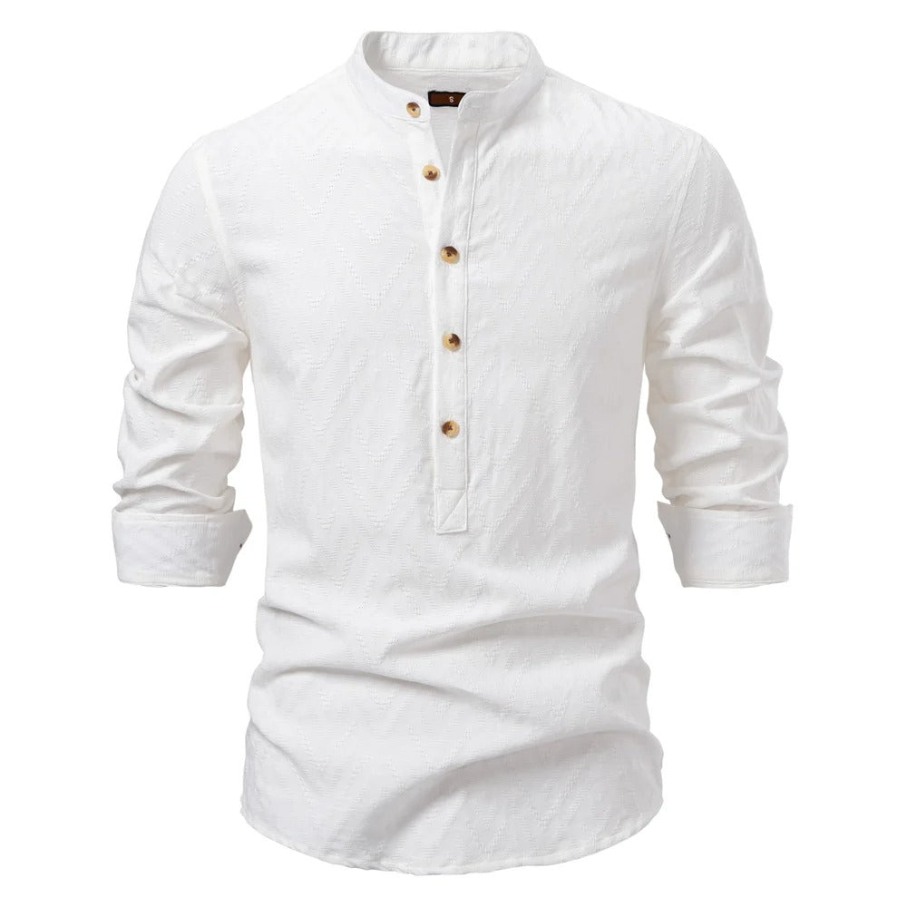 Men's Trendy Stand-Up Collar Shirt | Stylish