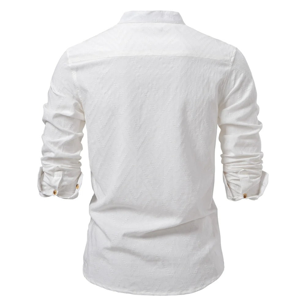 Men's Trendy Stand-Up Collar Shirt | Stylish