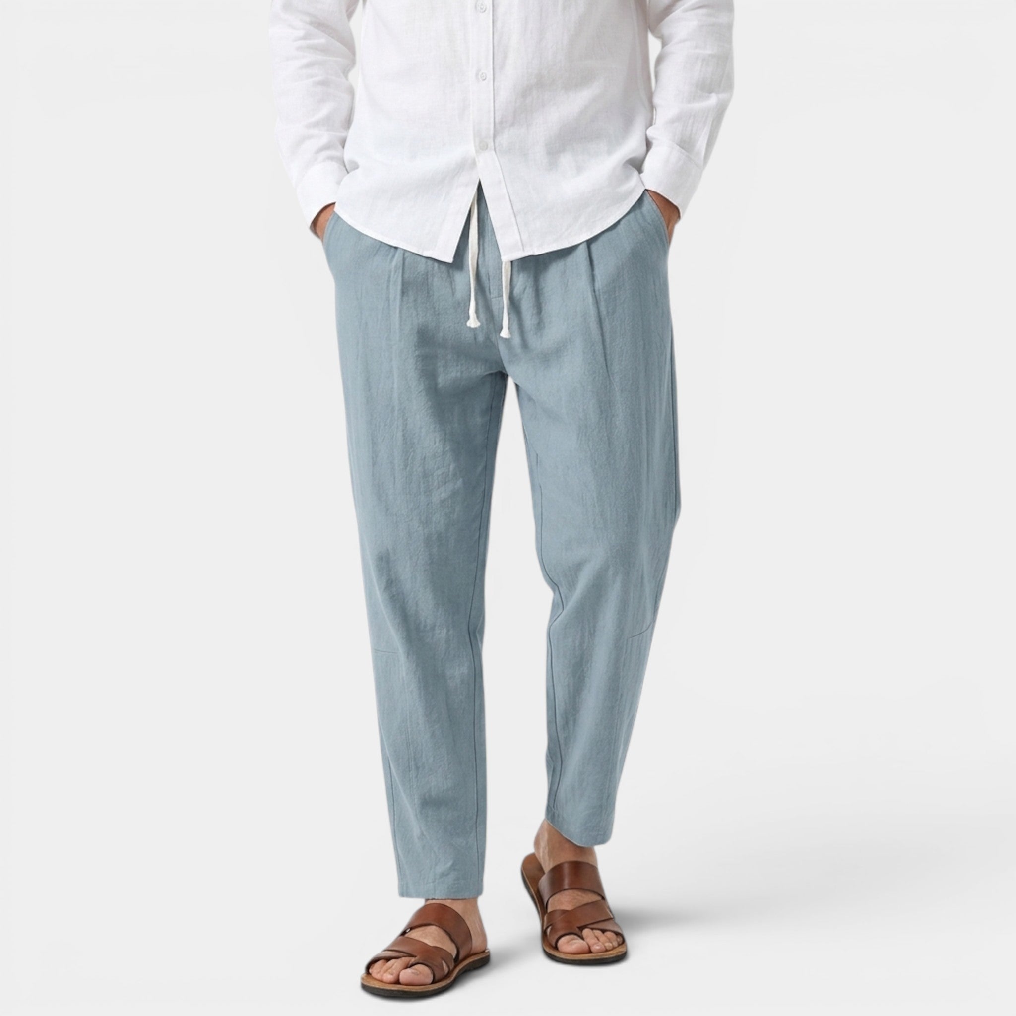 Men’s Casual Pants Cotton Linen Comfort