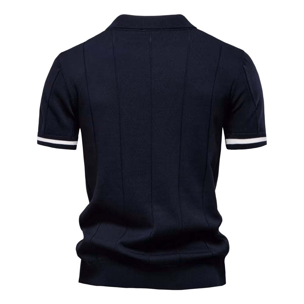 Men's Stylish Quarter-Zip Polo | Casual
