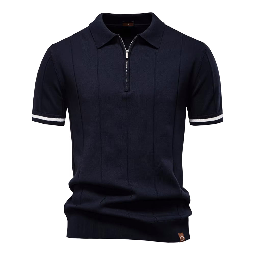 Men's Stylish Quarter-Zip Polo | Casual