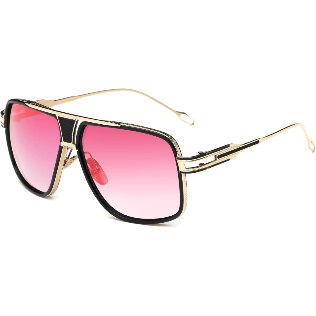 Men's Aviator Sunglasses Alloy Metal Frame Tinted Lens Pilot Retro Fashion Casual Beach Holiday Everyday Bertram