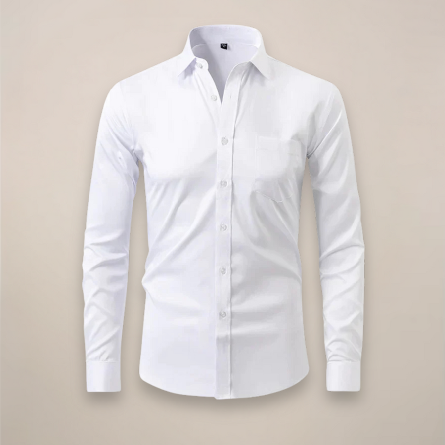 Men's Dress Shirt Structured Fit Long-Sleeve Wrinkle-Free Button-Up Collared Formal Office Business Sheridan