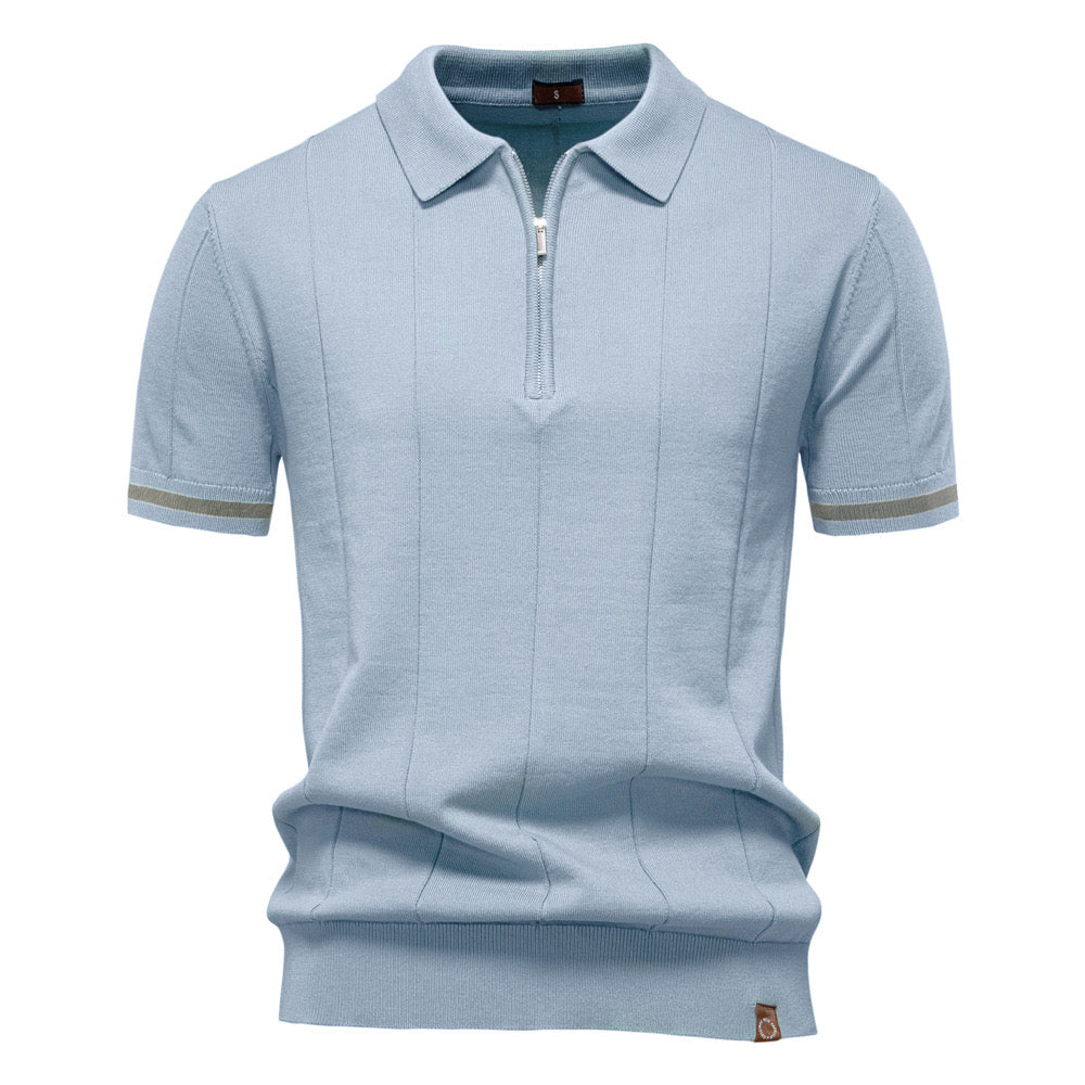 Men's Stylish Quarter-Zip Polo | Casual
