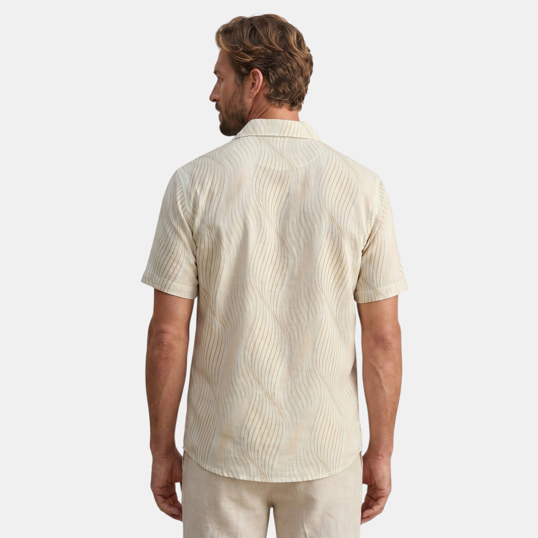 Men's Short Sleeve Geometric Print Shirt