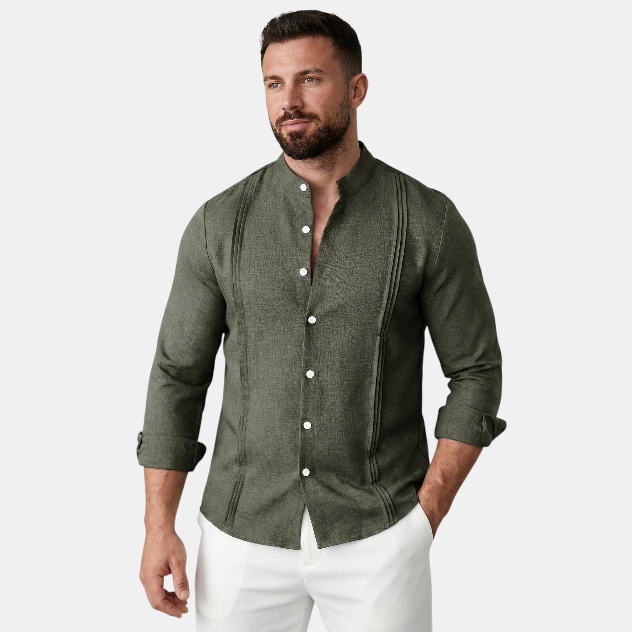 Men's Button Front Casual Shirt