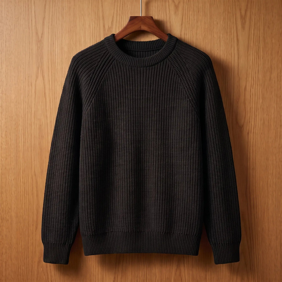 Men's Casual Knit Raglan Sleeve Pullover Relaxed Fit Everyday Style