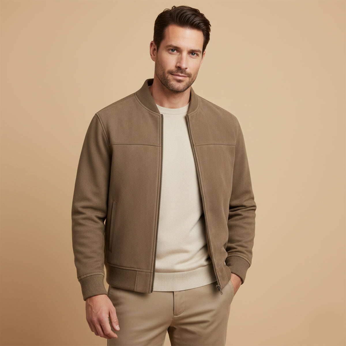 Men's Stylish Suede Jacket | Elegant
