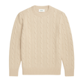 Men's Cable Knit Sweater Regular Fit Long Sleeve Crew Neck Casual Everyday