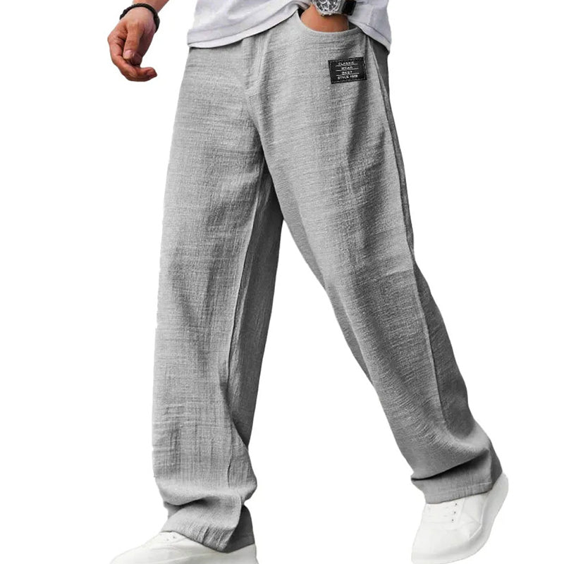 Men's Straight Leg Trousers Tailored Fit Classic Styling Versatile Everyday