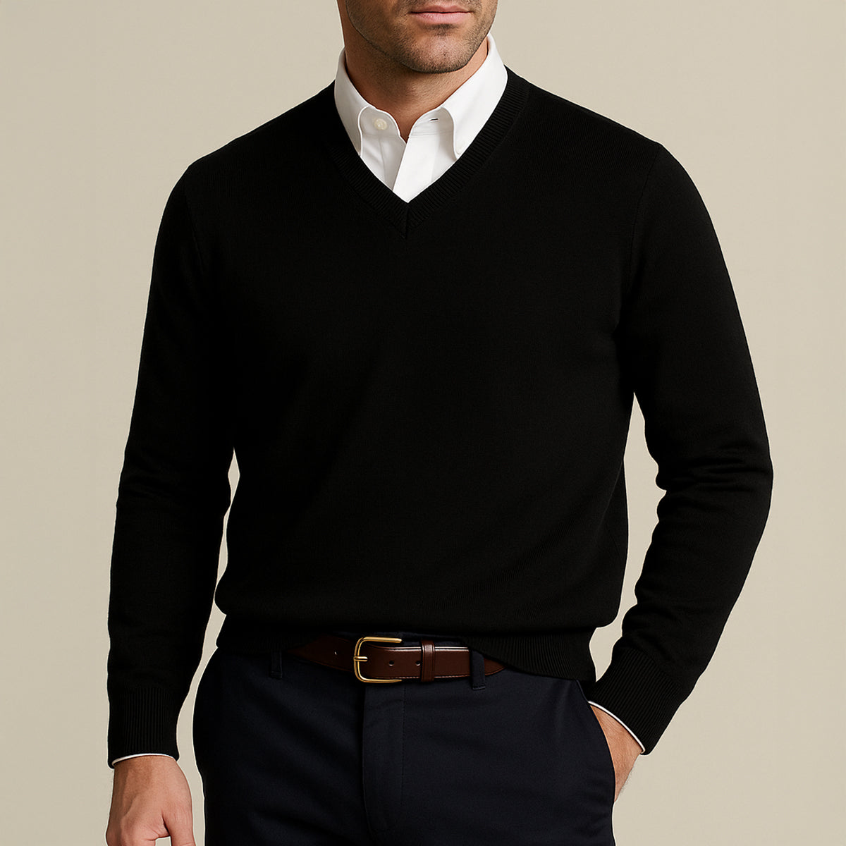 Men's Classic Cashmere Jumper | Elegant