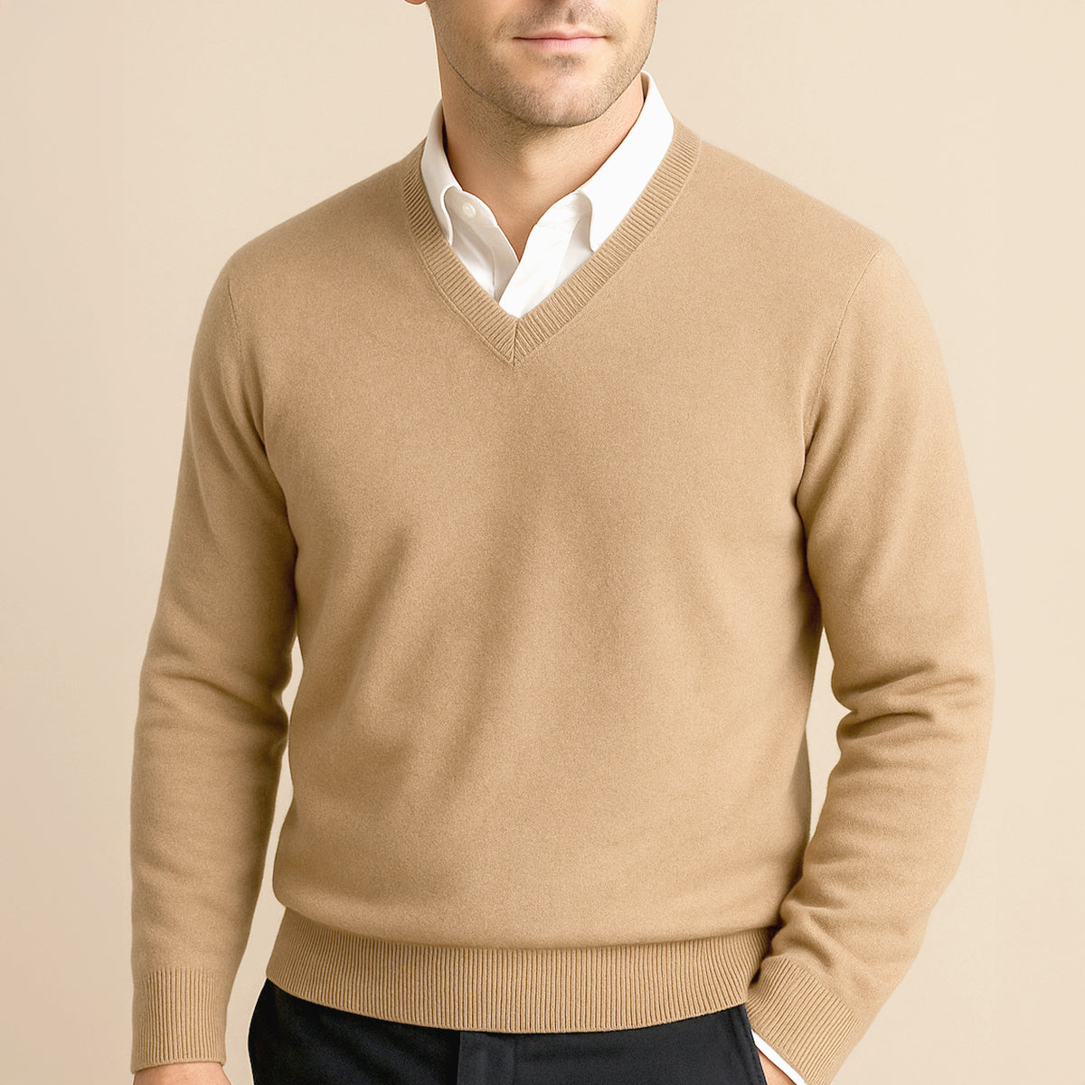 Men's Classic Cashmere Jumper | Elegant