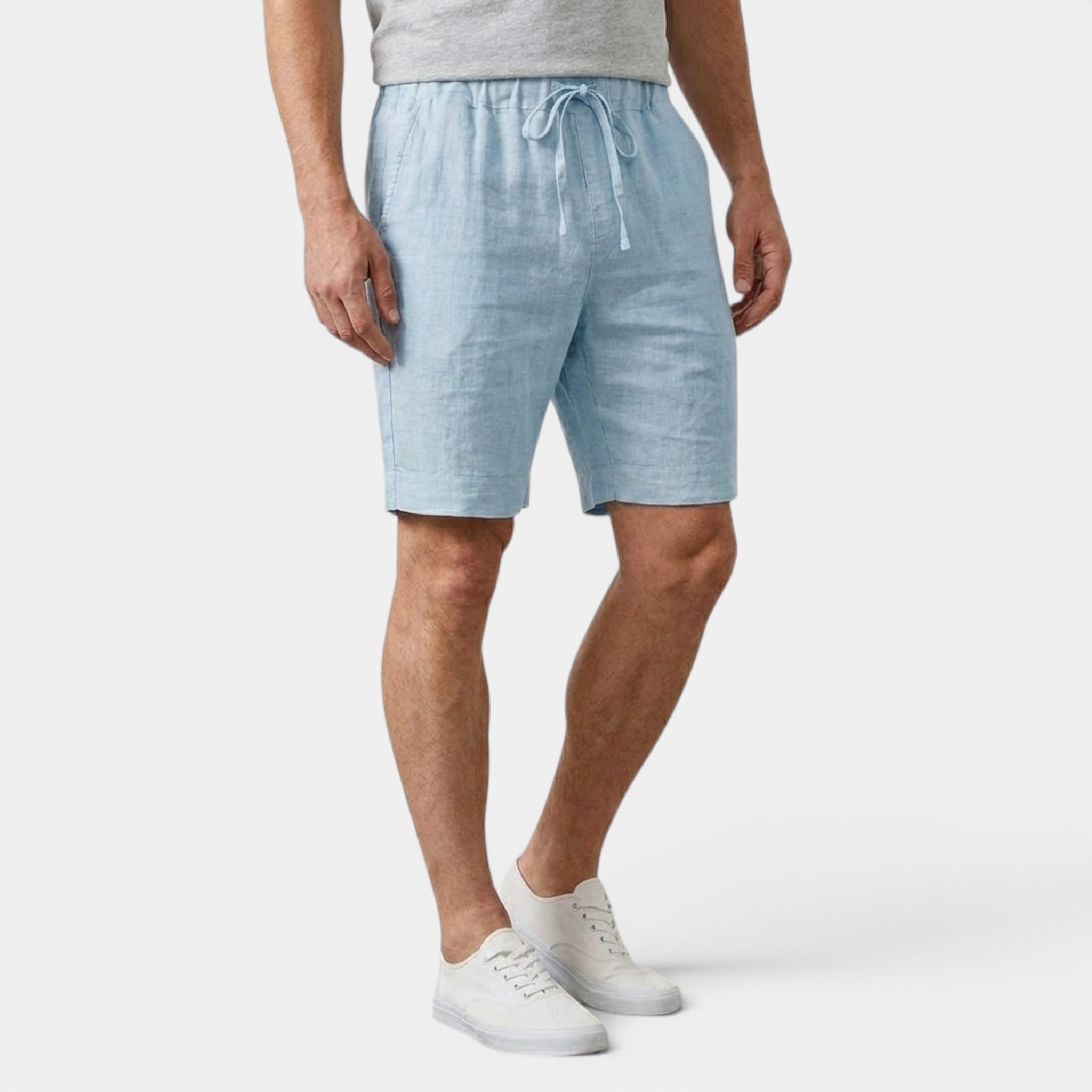 Men’s Cotton Linen Shorts Summer Casual