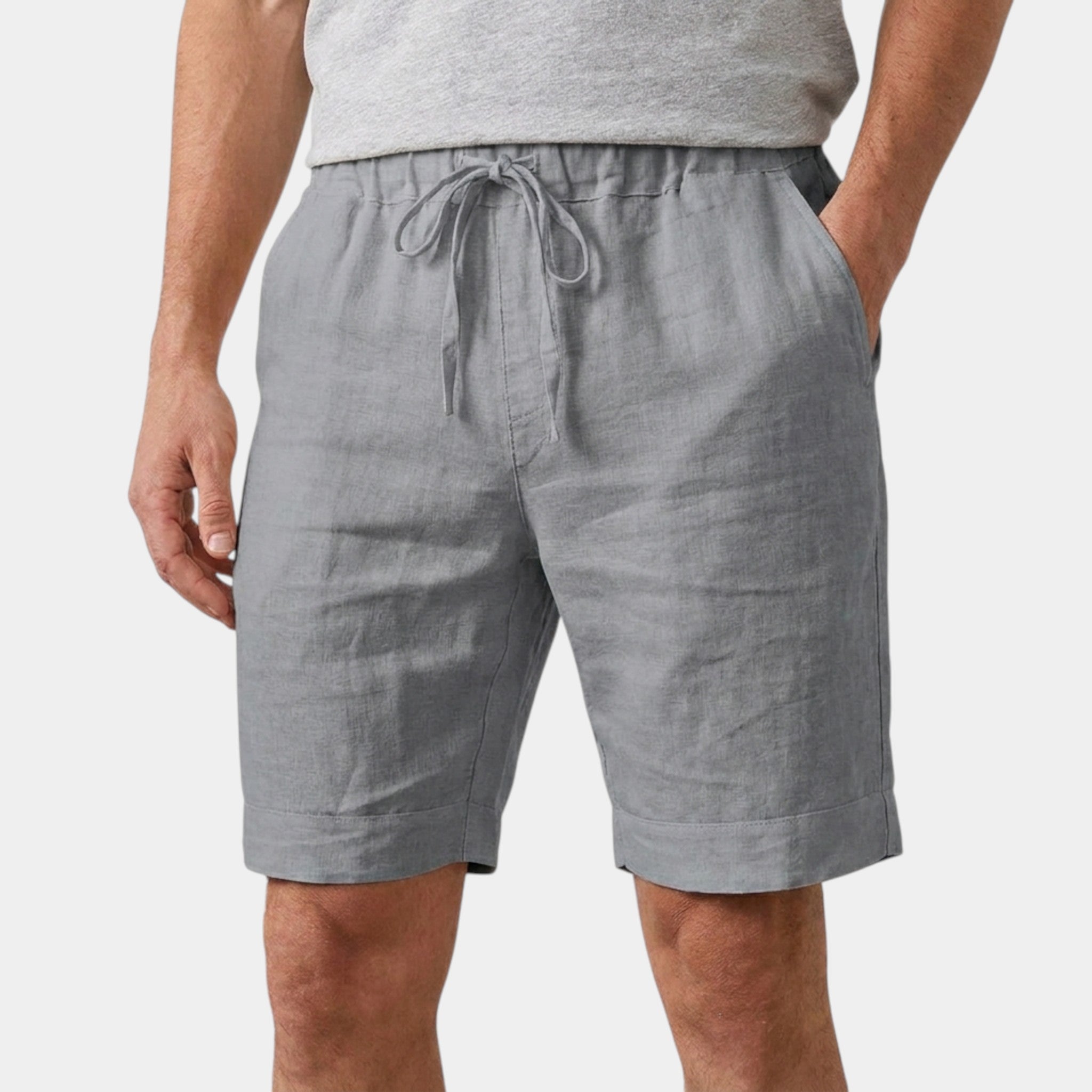 Men’s Cotton Linen Shorts Summer Casual