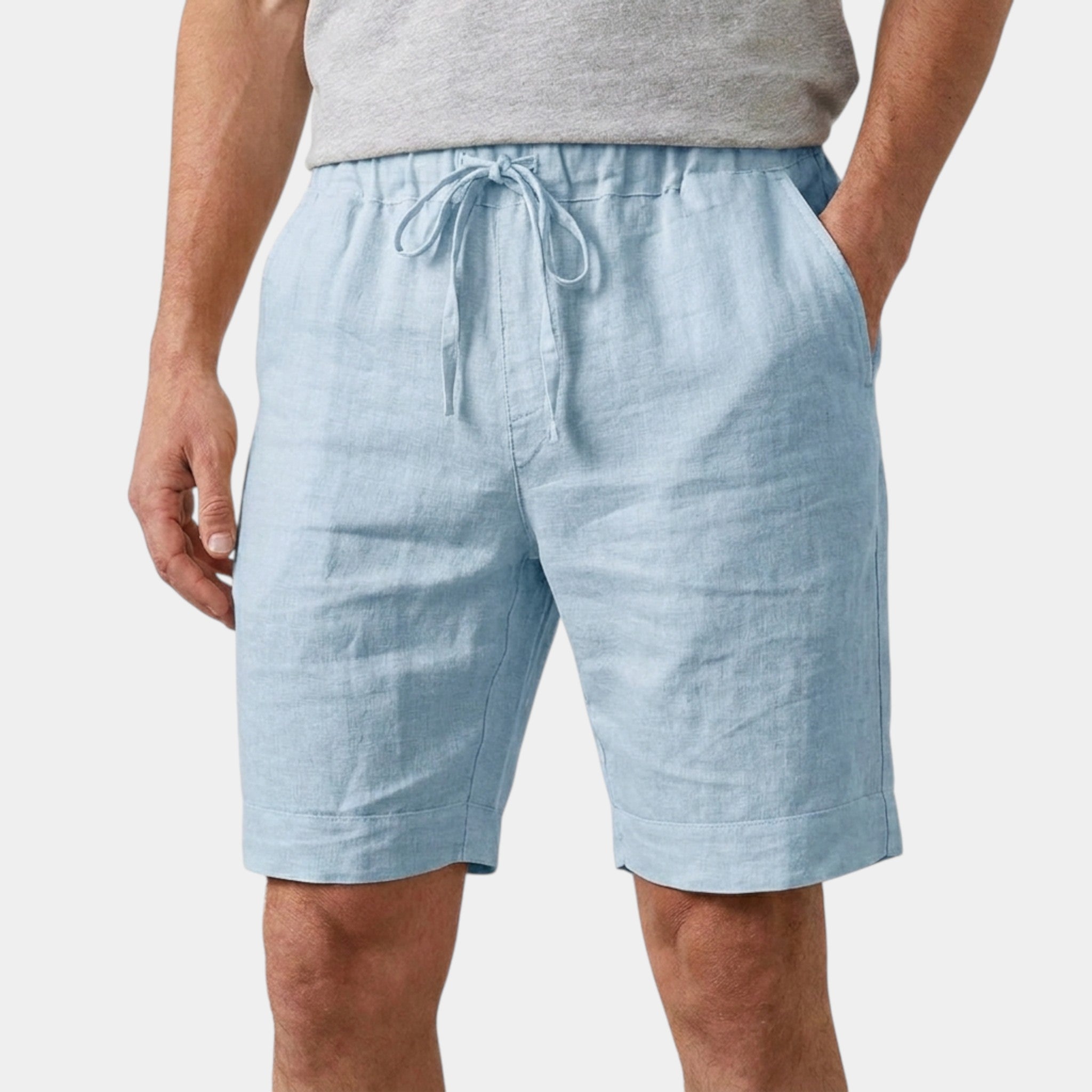 Men’s Cotton Linen Shorts Summer Casual