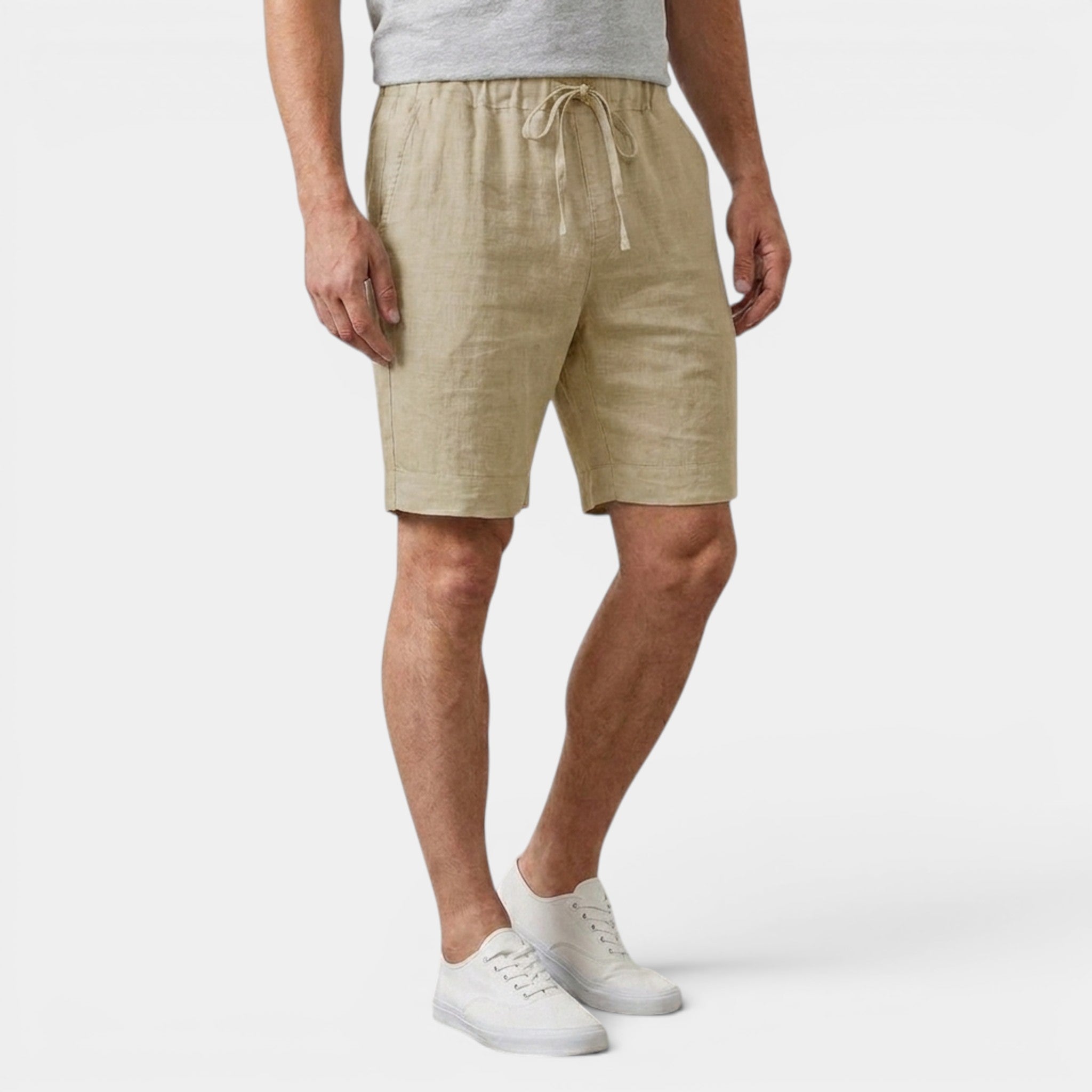 Men’s Cotton Linen Shorts Summer Casual