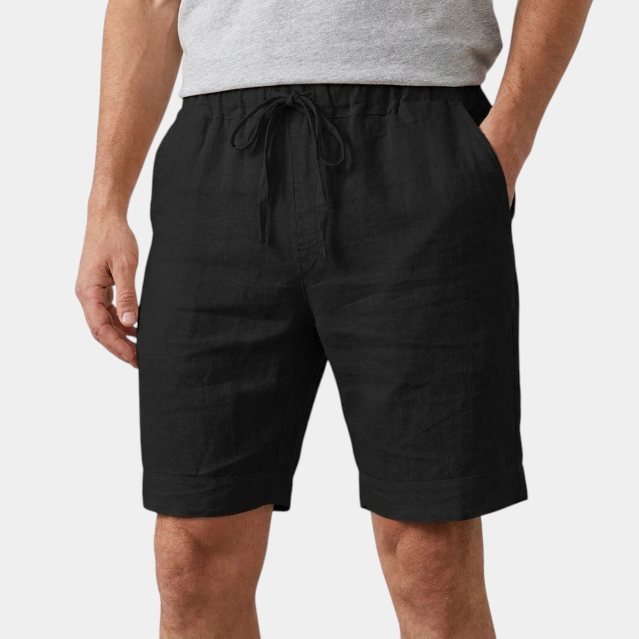 Men’s Cotton Linen Shorts Summer Casual
