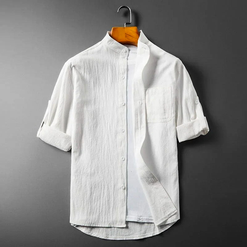 Men’s Rolled Linen Short Sleeve Shirt
