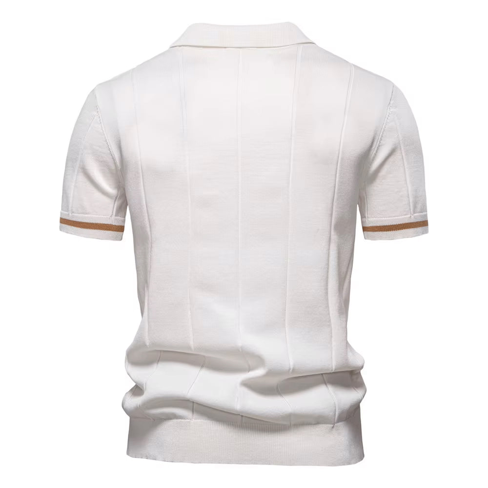 Men's Stylish Quarter-Zip Polo | Casual