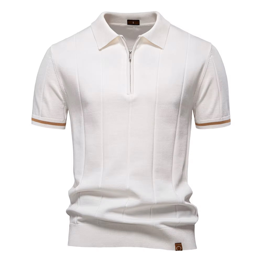 Men's Stylish Quarter-Zip Polo | Casual